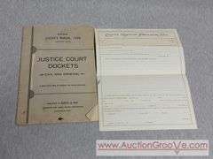 Antique 1858-1920 Justices' Dockets for the Township of La Crescent Minnesota. B2