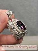 SARDA Sterling Silver Purple Mystic Quartz Pendant and Earrings. Matches Lot 234. Total 26.3g. JB