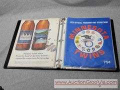 Minnesota Twins Official Programs. 1966, 67, 79, 73, 75, 74, 76 and 1972. A1