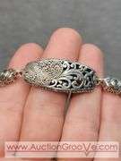 SARDA Sterling Silver Bracelet. Adjustable Length. 8" - 7". 26.5g. JB