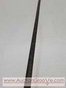 RARE Antique Pewter Top Carnival Baseball Stick/Cane W/ Rattle. 34.5". A2