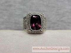 SARDA Sterling Silver Purple Mystic Quartz Ring Size 10. 19g. JB
