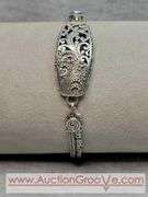 SARDA Sterling Silver Bracelet. Adjustable Length. 8" - 7". 26.5g. JB