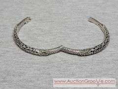 SARDA Sterling Silver Hinged Filigree Bangle Bracelet. 24g. JB