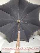Antique Umbrella. Wooden Handle. A2