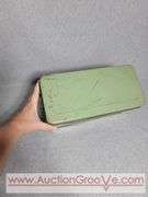 Vintage Metal Picnick Basket and Metal Bread Box. B2