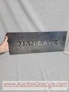 ACF Metals. MAN CAVE. Metal Sign. 21 x 8. A3