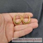 Napier Gold Tone Hoop Earrings. T5