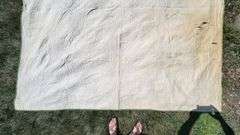 Antique Hand Stitched Quilt 92 X 95". Some damage. Zoom in and see photos to decide.