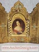 Vintage Italian Florentine Triptych. Folding Panel Frame. 6 x 6.5. B2