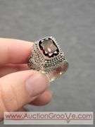 SARDA Sterling Silver Purple Mystic Quartz Ring Size 10. 19g. JB