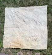 Antique Hand Stitched Quilt 92 X 95". Some damage. Zoom in and see photos to decide.
