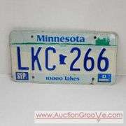 1983 Minnesota 10,000 Lakes License Plates. Front and Back. A