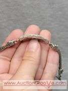 SARDA Sterling Silver Bracelet. Adjustable Length. 8" - 7". 26.5g. JB