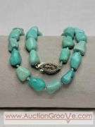 Turquoise And Sterling 17" Necklace. MB