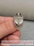 SARDA Sterling Silver Pink Mystic Topaz Ring Size 8 3/4. 9.8g. JB