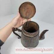 Metal tea Kettle. Decoration only. 9 x 9. A