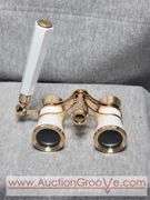 White and Rose Gold Opera Glasses. A3