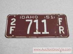 1951 Idaho License Plate. A4