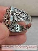 SARDA Sterling Silver Bracelet and Ring Size 9.5. 56g total. JB
