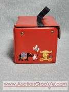 TWO Vintage SPP Vinyl Circus Fun Lunch Boxes. Rare Hard to Find.  8.5 x 6 x 5 and 5 x 4 x 3.5. A2
