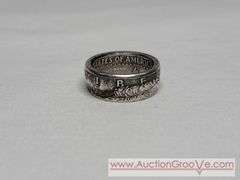 Sterling Silver 1964 Kennedy Half Dollar Ring. Size. 8.5. A3