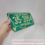 1974 Montana Big Sky License Plate. G