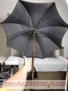 Antique TA Chapman Co. Milwaukee WI Umbrella with Wooden Handle. The tie ripped off. A2