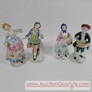 Colonial figurines made in Japan. 4" tall. A