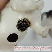 Victoria Ceramics Cow Salt and Pepper Shakers and Kirk Pewter. Both cow sets have one damaged horn each. See photos. A