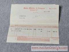 October 29 1929. 3 Stock Purchases from the day the Stock Market Crashed plus other Stock purchases. Sinclair Oil, Studebaker, General Electric, Mack Truck, Canada Dry and More. A1