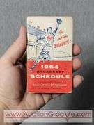 1954 Milwaukee Braves Broadcast Schedule. A1