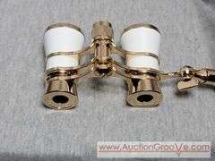 White and Rose Gold Opera Glasses. A3
