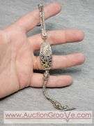 SARDA Sterling Silver Bracelet. Adjustable Length. 8" - 7". 26.5g. JB