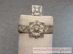 SARDA Sterling Silver Bracelet and Ring Size 9.5. 56g total. JB