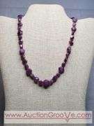 Polished Uncut Stauer Ruby Necklace. 925. 17.5" MB