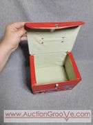 TWO Vintage SPP Vinyl Circus Fun Lunch Boxes. Rare Hard to Find.  8.5 x 6 x 5 and 5 x 4 x 3.5. A2