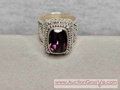 SARDA Sterling Silver Purple Mystic Quartz Ring Size 10. 19g. JB