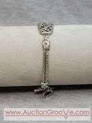 SARDA Sterling Silver Bracelet. Adjustable Length. 8" - 7". 26.5g. JB