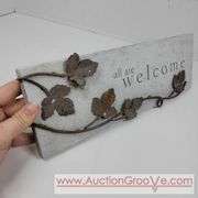 Heavy Plaster Sign. All Are Welcome. 14 X 5. T2