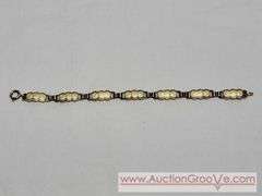 Enamel and Sterling Silver Norway 5.75" Bracelet. MB