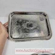 Serving Trays and 2 bowls. F. B. Rogers, L H Vaughan. A