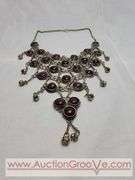 Vintage Bib Necklace. Marked India.  MB