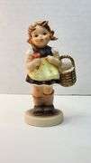1972 Vintage M.I. Hummel "Sister" figurine, also known as "Girl with Basket" or "Little Sister".  Hummel. 4.5". TMK 4 mark © by Goebel, W. Goebel, W. Germany used up to 1972.