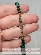 Malachite Beaded 19" Necklace. Beads range from 2.5-7mm. 925 Clasp. MB