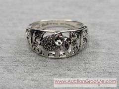 AURA By TJM. Marcasite and Garnet Sterling Silver Elephant Ring. Size 9. 3.3g. JB