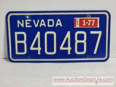 1977 Nevada License Plate. A4