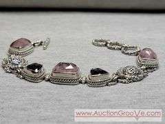 SARDA Sterling Silver Bracelet. Adjustable Length. 7-8". 40g. JB