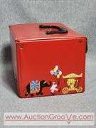TWO Vintage SPP Vinyl Circus Fun Lunch Boxes. Rare Hard to Find.  8.5 x 6 x 5 and 5 x 4 x 3.5. A2