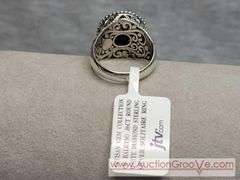 SARDA Artisan Gem Collection of Bali .06CT White Diamond Sterling Silver Solitaire Ring Size 10 and Matching Pendant. 14.8g Total. JB